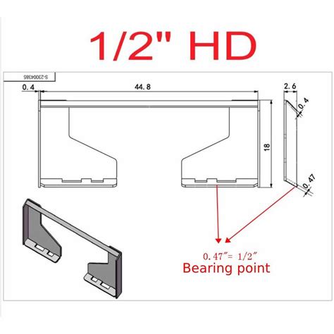 skid steer mounting plate dimensions|skid loader quick attach dimensions.